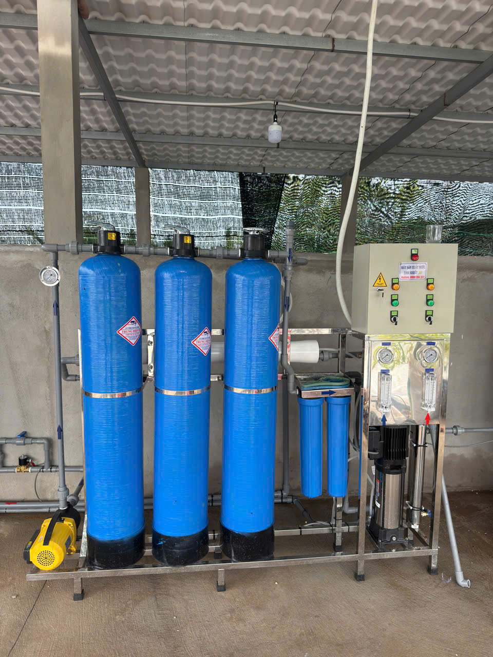 HỆ THỐNG LỌC NƯỚC GIẾNG NƯỚC SINH HOẠT CHO HỒ NUÔI TÔM TẠI BẾN TRE